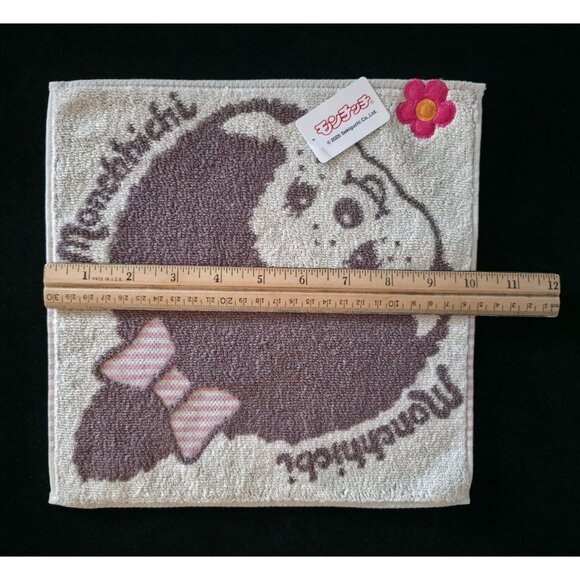 NWT Monchhichi Towel w/ Embroidered Cherry Blossom Sekiguchi Japan 10"x10" - Picture 5 of 5